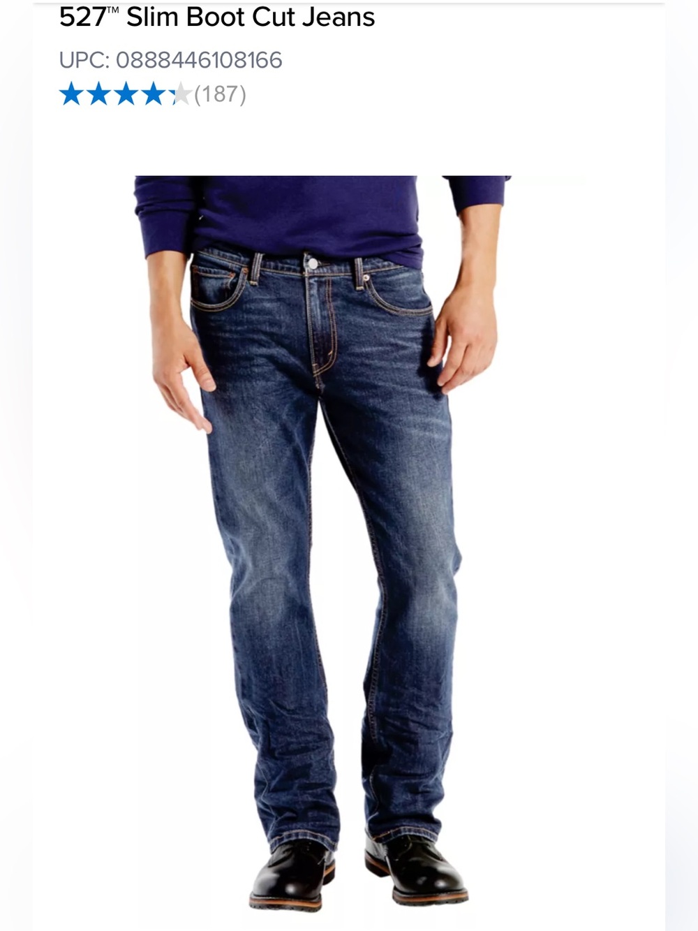 Levi's Men's 527 Slim Bootcut Jeans in Dark Indigo
